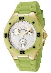 Invicta Women's Angel White Dial Lime Green Silicon
