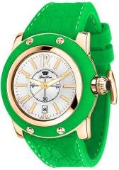 Glam Rock Women's Miami Silver Dial Green Silicon
