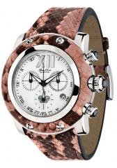 Glam Rock Women's Miami Chronograph Pink Python