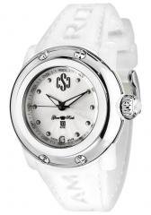 Glam Rock Women's Miss Miami Beach Silver Guilloche Dial White Silicon