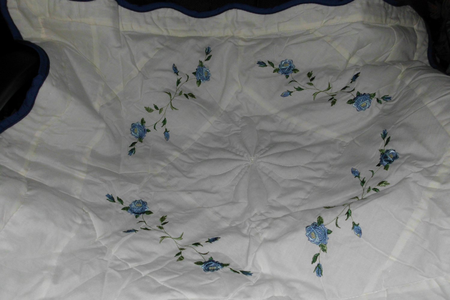 New embroidered Rose Sham Standard