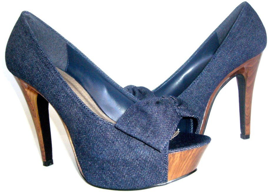 Sexy Blue Denim Heels