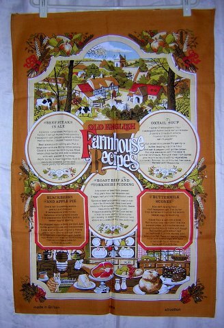 Old English Farmhouse Recipes towel Vista unused hc1706