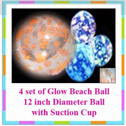 4 Beach Ball Set (Glow in the Dark) + Free Gift