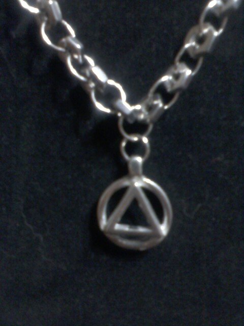 "AA Triangle of Unity" Hardware Necklace Silver