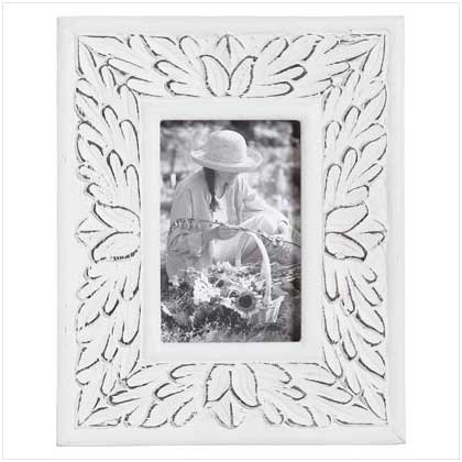 4x6 Inch White Distressed Frame