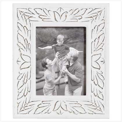 6x8 Inch White Distressed Frame