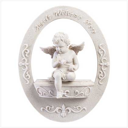 Cherub "Welcome" Plaque