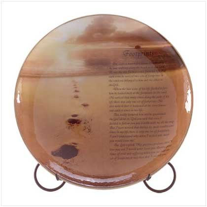 "Footprints In The Sand" Decorative Plate