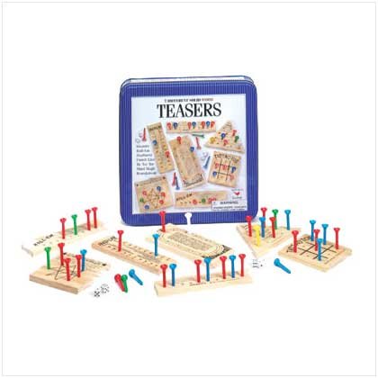 Wood Brain Teasers Game In Tin