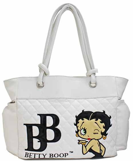 Betty Boop on quilted fashion satchel