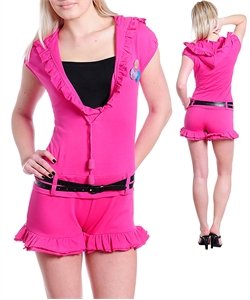 Ladies Rumper with ruffles (cn014991)