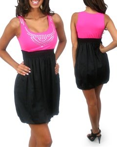 Party dress with rhinestone design (S24-DRS-0246)