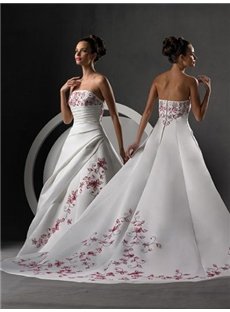 Lovely Strapless Sleeveless Weddding Dresses (00204575)