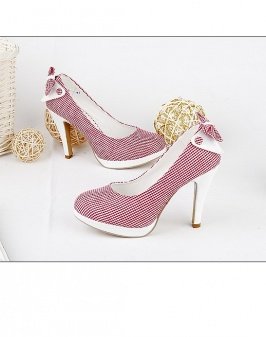 Bowknot Back High Heels sz 4.5-7 (cd11032922-1)