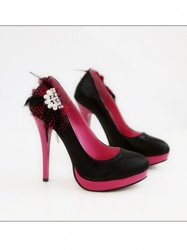 Diamond Plume High Heels sz 4.5-7 (CD11040712-1)