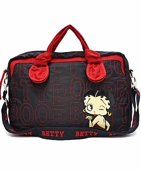 Betty Boop quilted fabric laptop case MJ104_BK/RD