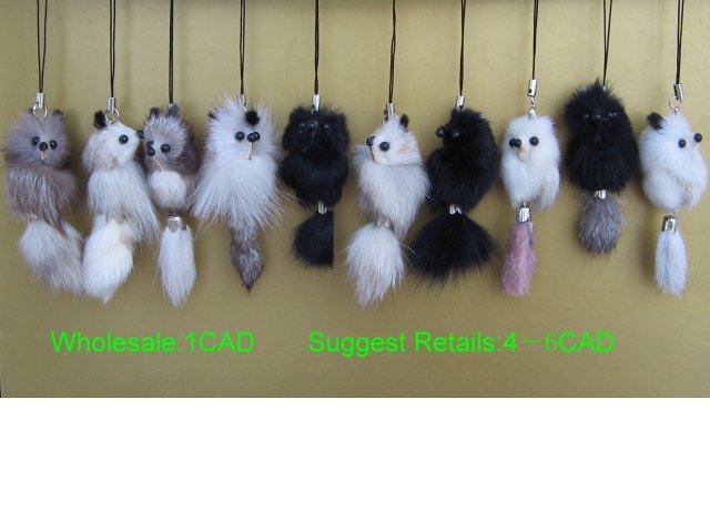 Cell Phone Charm Fur Chain