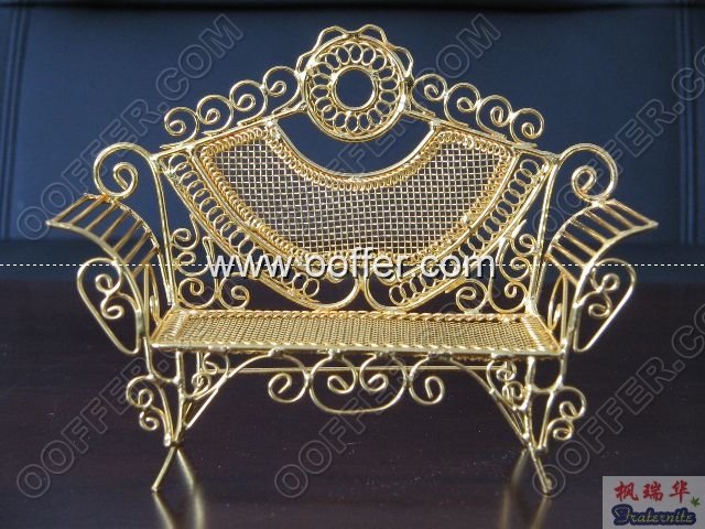 Iron Wire Craft Golden Chair