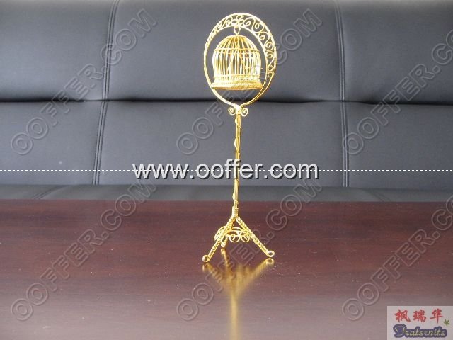Iron Wire Craft Golden BirdCage