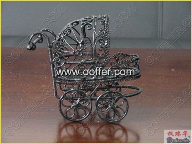 Iron Wire Craft Black Baby Cradle