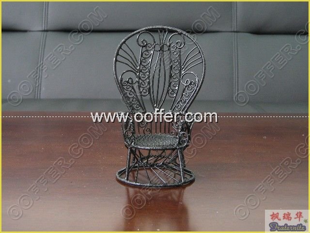 Iron Wire Craft Black Chair