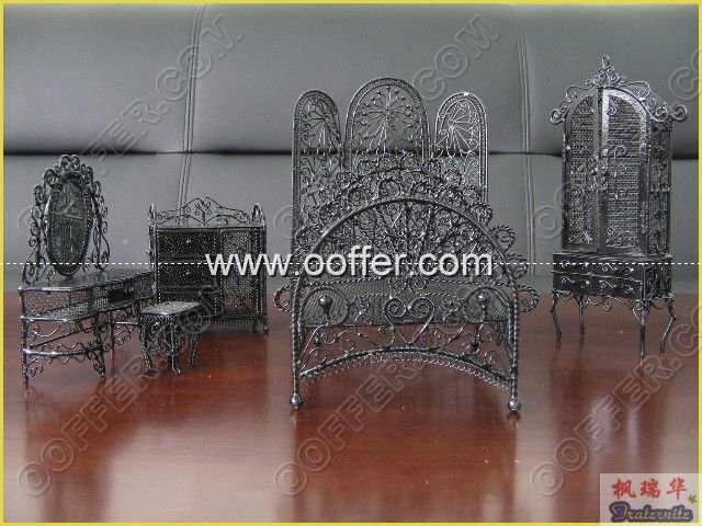 Iron Wire Craft Black Bed Room Set