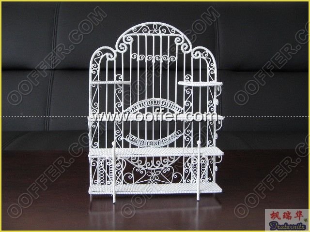 Iron Wire Craft White Shelf