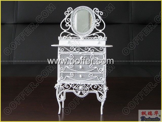 Iron Wire Craft White Cabinet