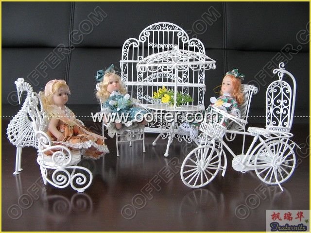 Iron Wire Craft White Living Set