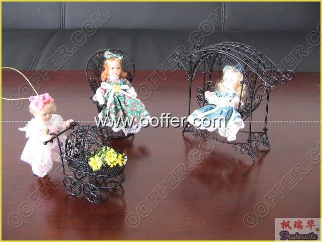 Iron Wire Craft Black Baby Sitter Set