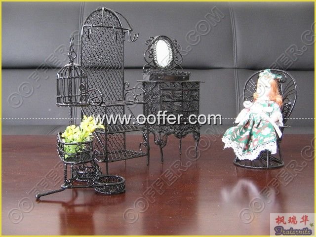Iron Wire Craft Black Courtyard Set