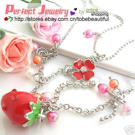 strawberry necklace