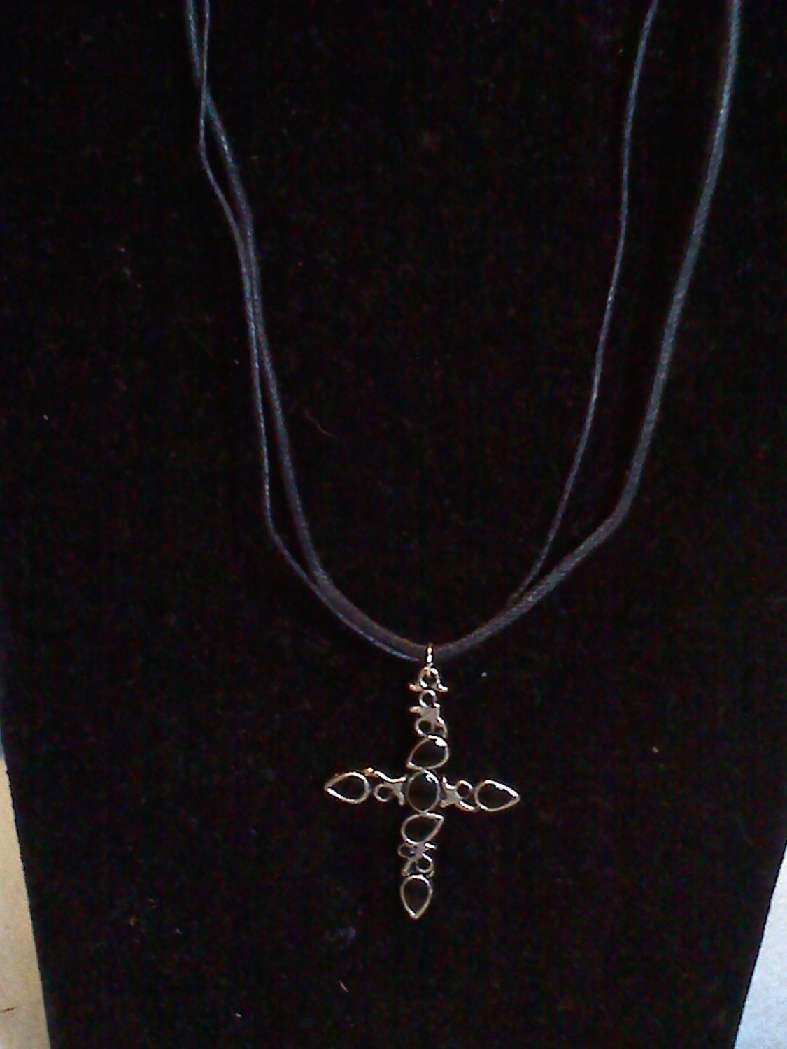 Silver and black cross