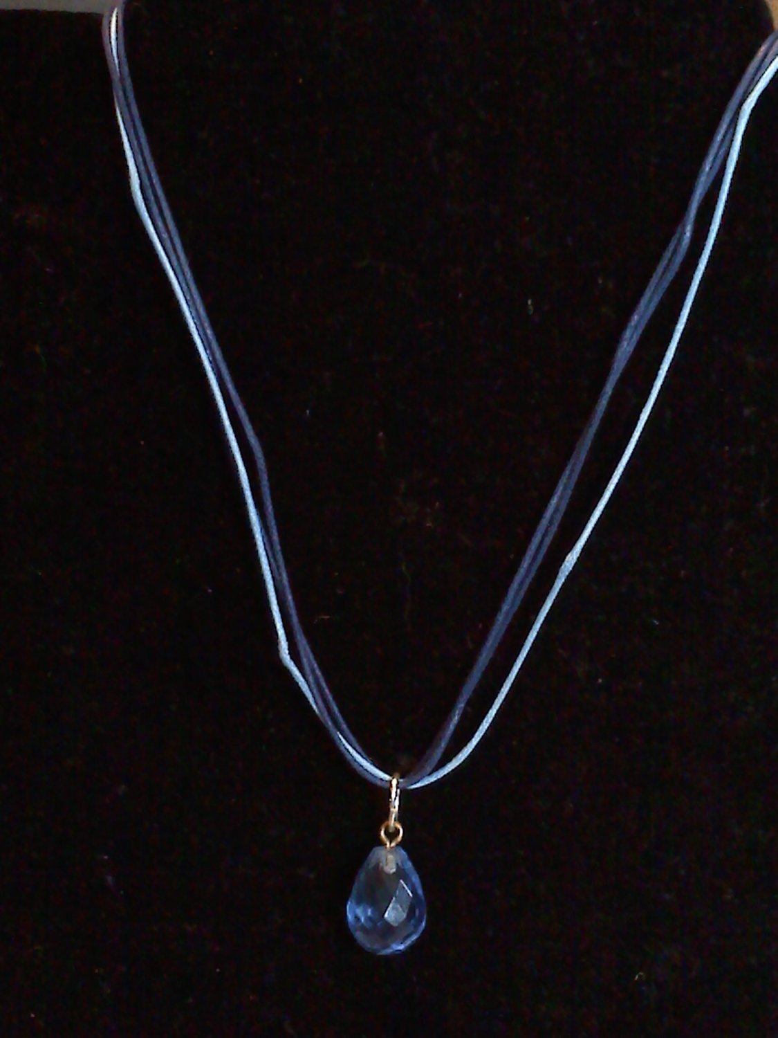 Blue tear drop crystal