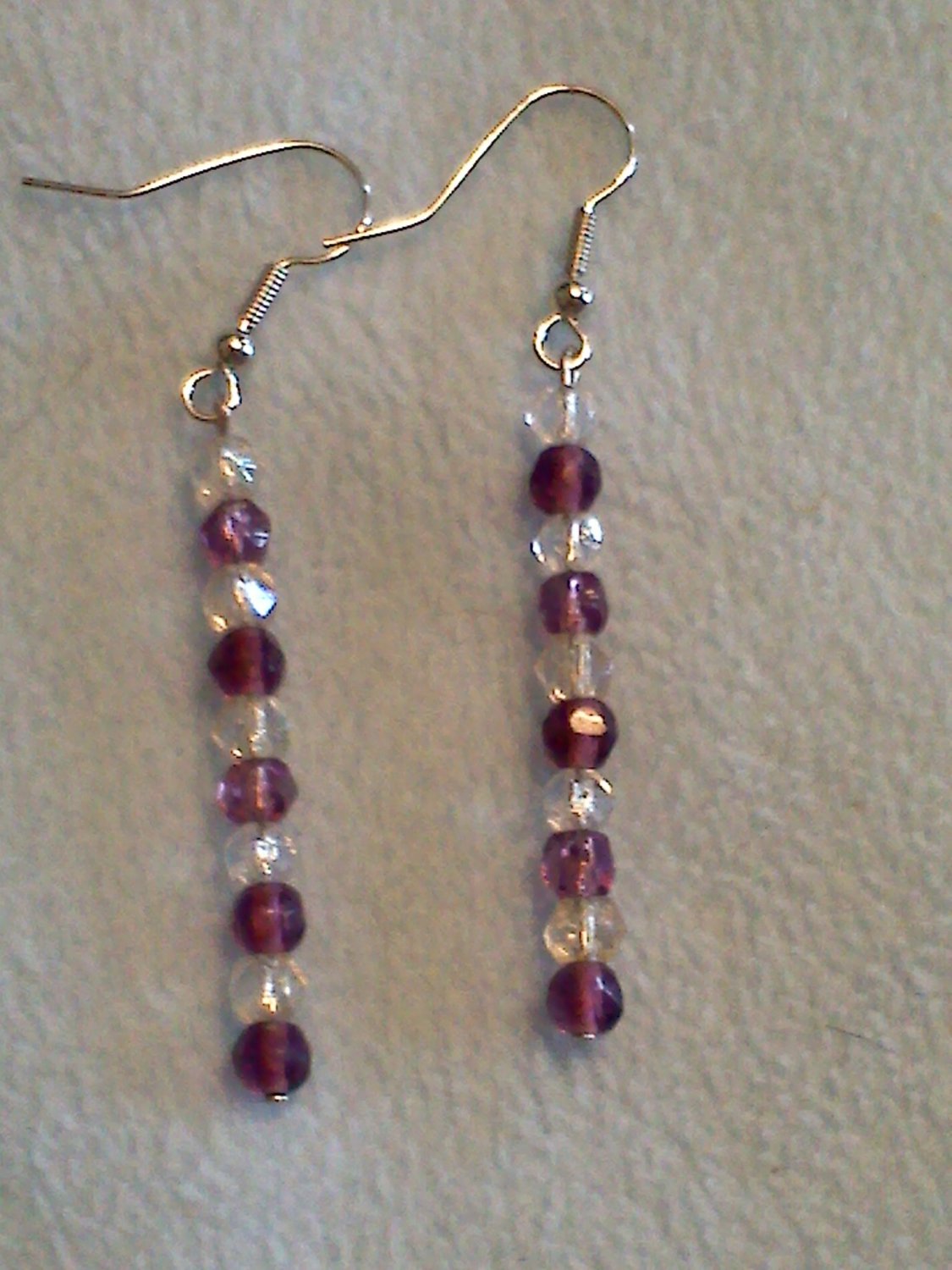 Purple and clear crystal