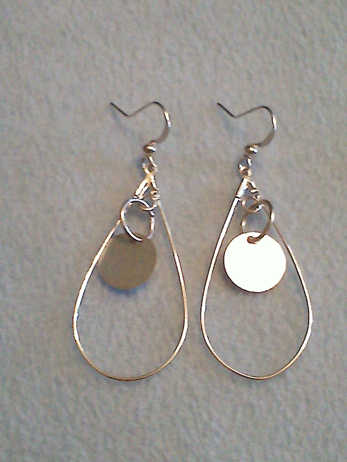 Silver coin tear drop