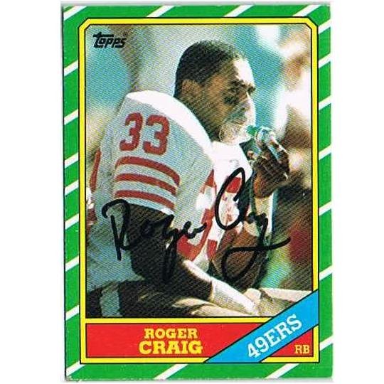 Roger Craig autograph 1986 Topps card