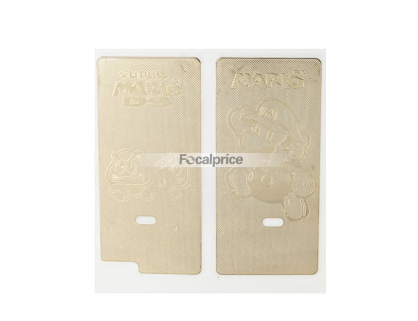 Mario Design Decorative Metal Slim DS Lite Sticker Kit (Golden)