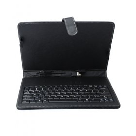 Protective Leather Keyboard Case for 10 inch Tablet PC (USB Port)
