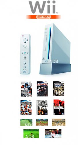 Nintendo Wii "Super Bundle" Video Game System with 11 Games