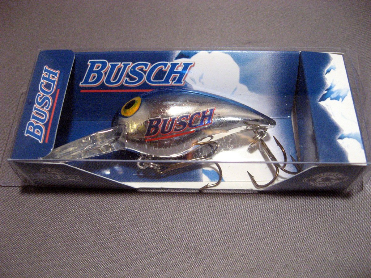 Busch Beer Deep Crank Bait, 3/8 oz Blue/Chrome New