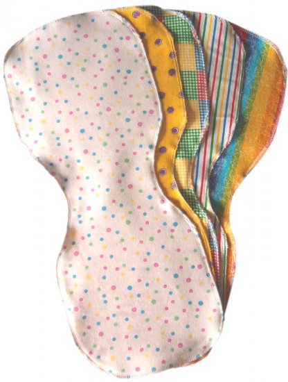 5 *NEW* NEUTRAL flannel baby BURP CLOTHS - SOFT &CUTE!