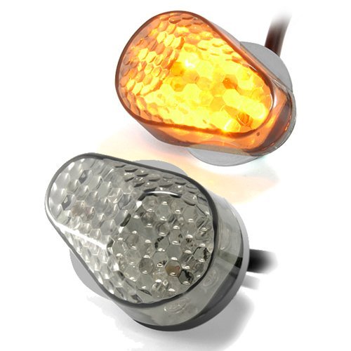 LED Flush Mount Sport Bike Turn Signals - Clear or Tinted