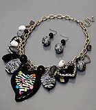 Wild Charm Necklace Set (Necklace, Earrings & Bracelet)