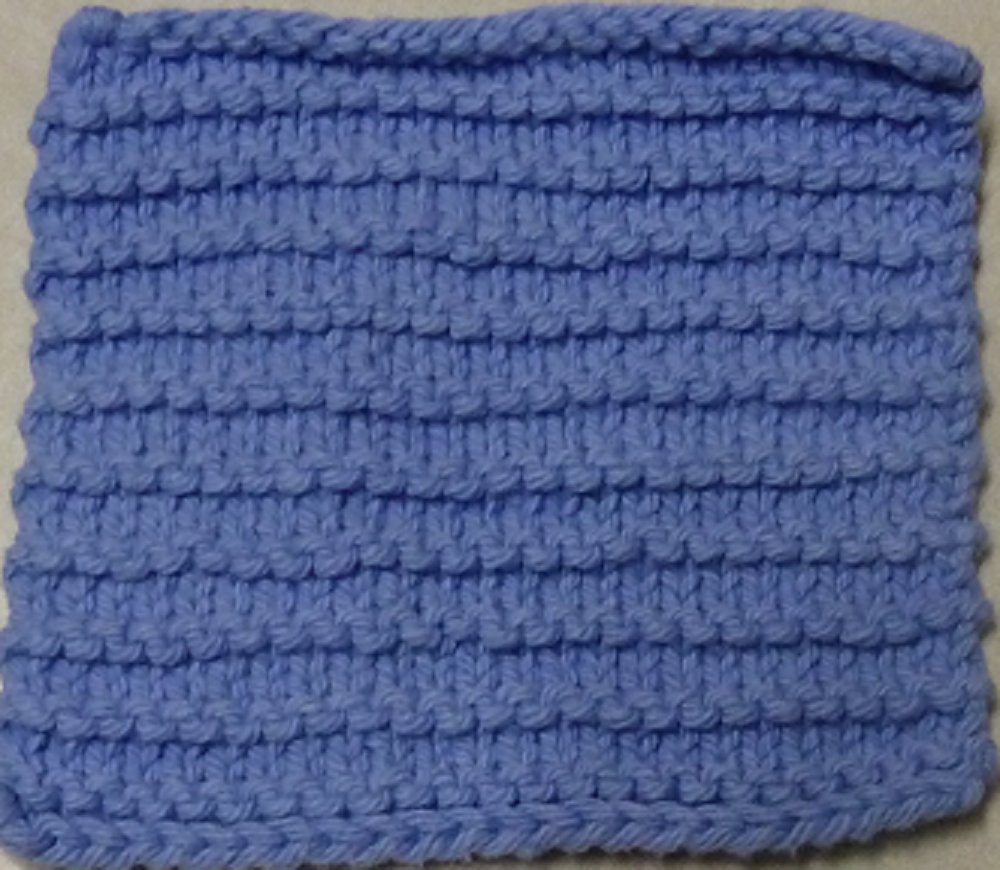 Knitted Serviette Pattern: Purl Stripes