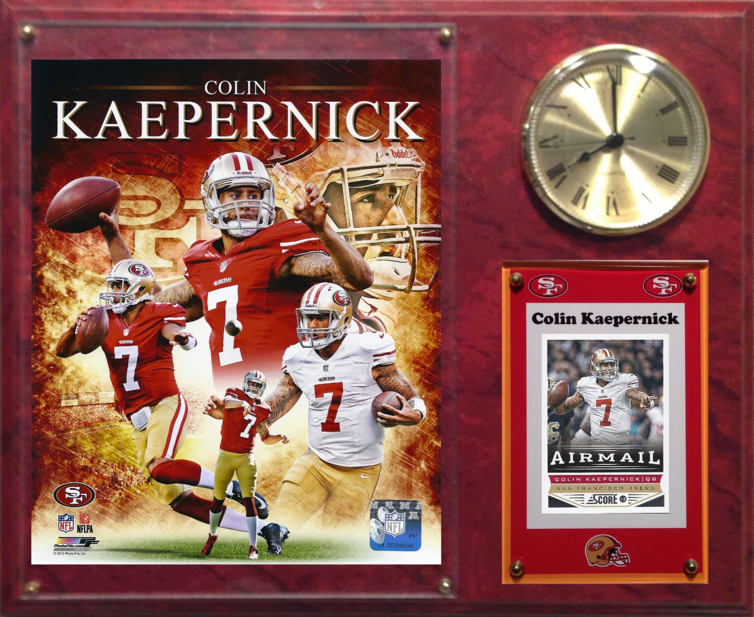Colin Kaepernick San Francisco 49ers Photo Plaque clock.