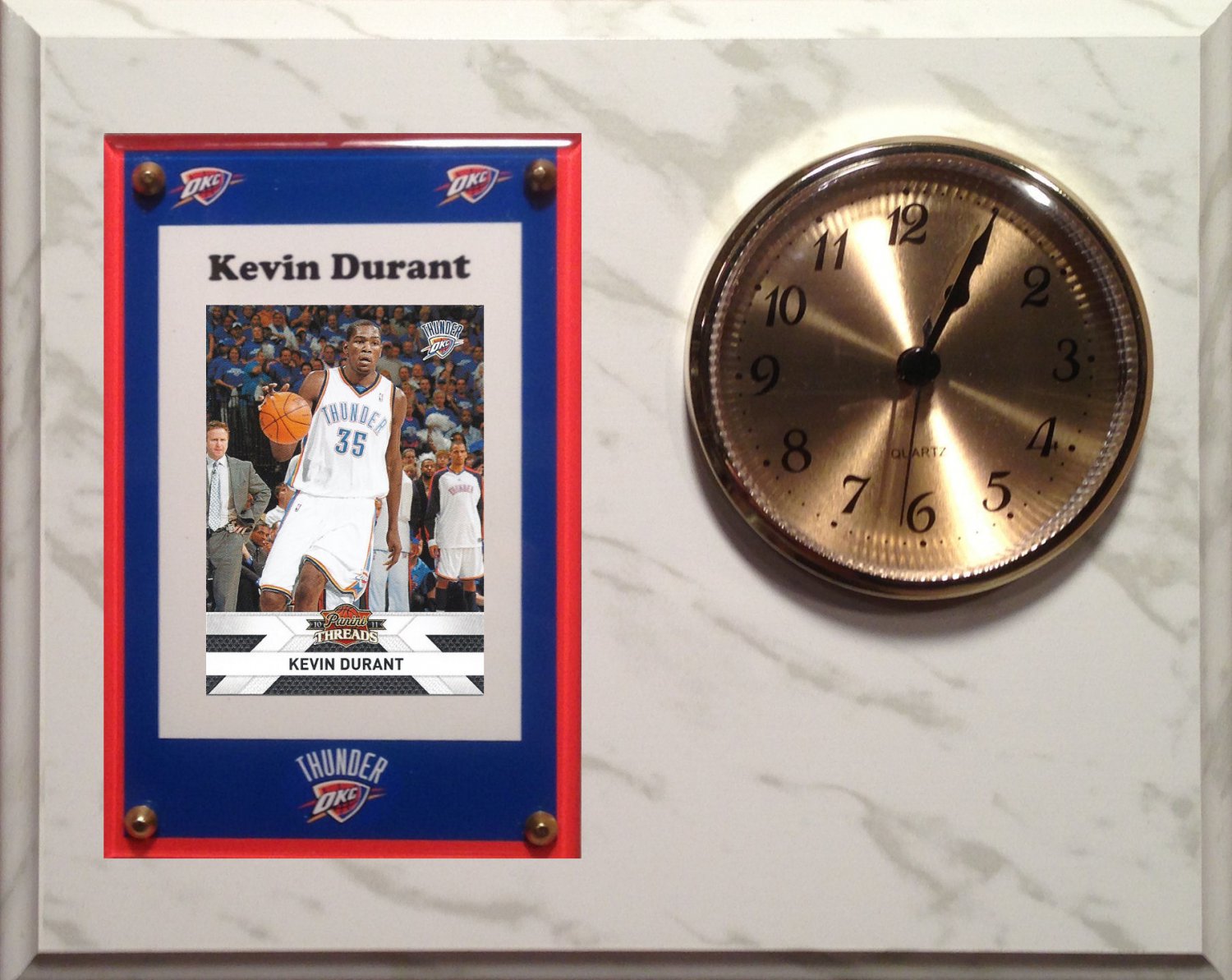 Kevin Durant Oklahoma City Thunder Plaque clock.