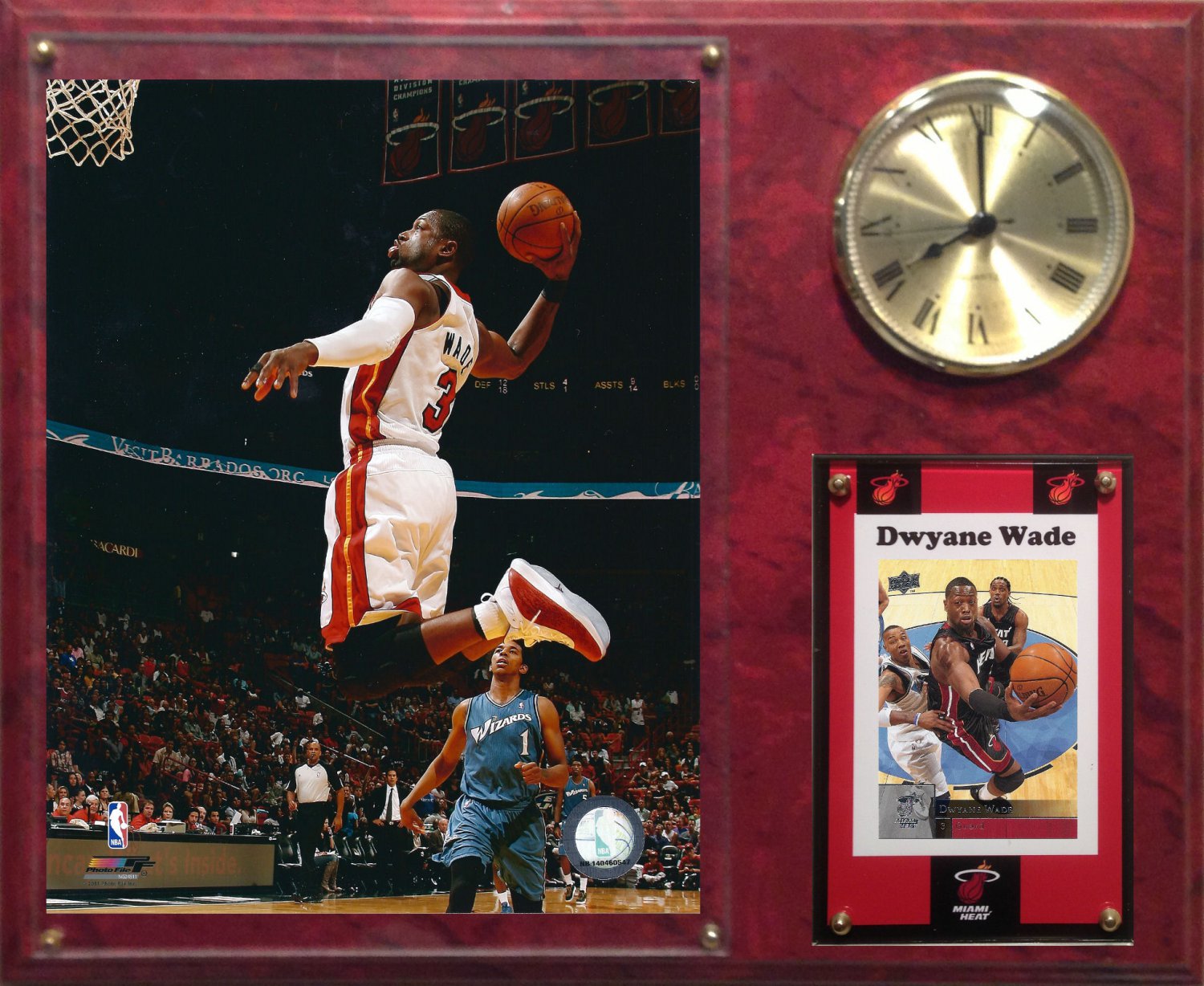 Dwyane Wade Miami Heat Photo Plaque clock.