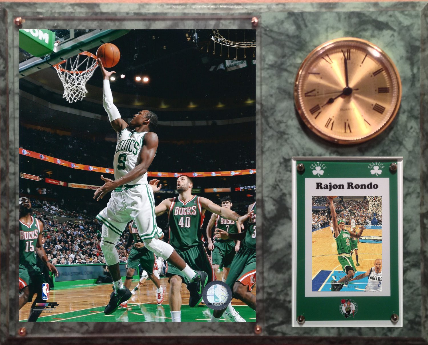 Rajon Rondo Boston Celtics Photo Plaque clock.